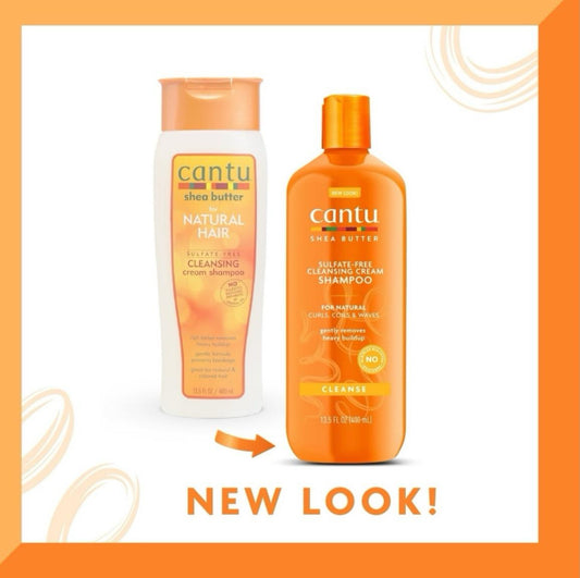 CANTU SHEA BUTTER NATURAL HAIR SULFATE-FREE CLEANSING CREAM SHAMPOO 13.5 oz