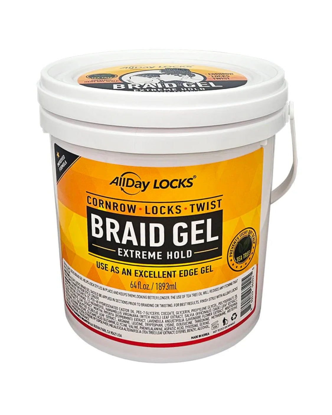 ALLDAY LOCKS BRAID GEL EXTREME HOLD 64oz