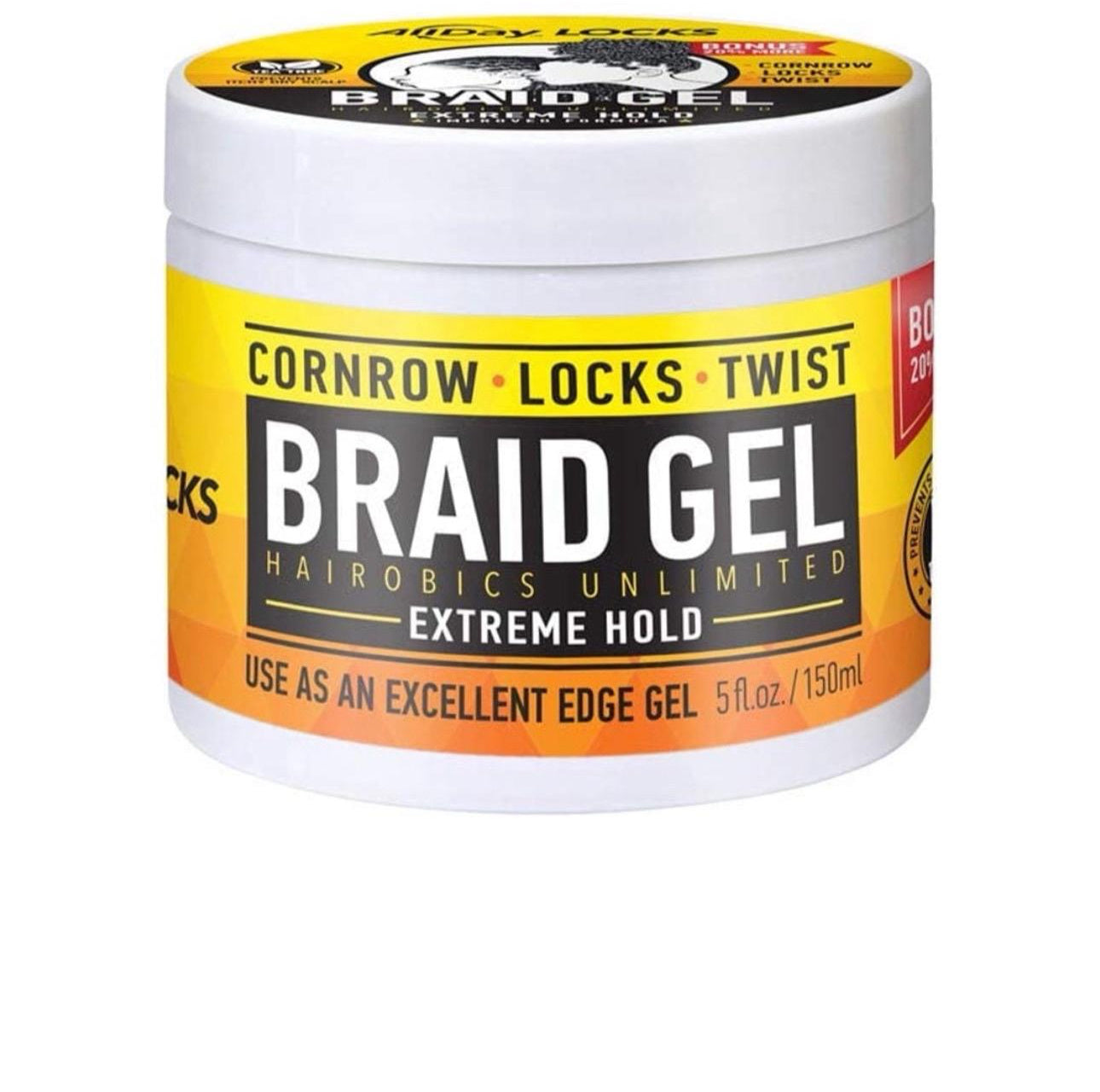 All Day Locks & Braid Gel Extreme Hold 5oz