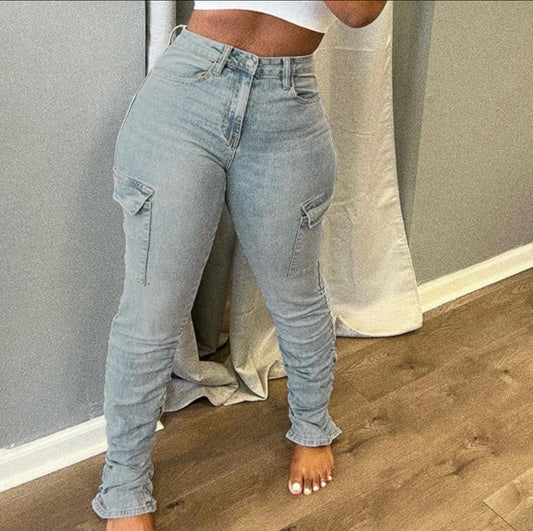 Denim Stacked Jeans