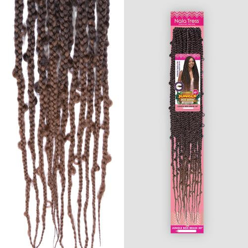 Janet Collection Crochet Braids Nala Tress Jungle Box Braid 30" ( COLOR OET1B/30)