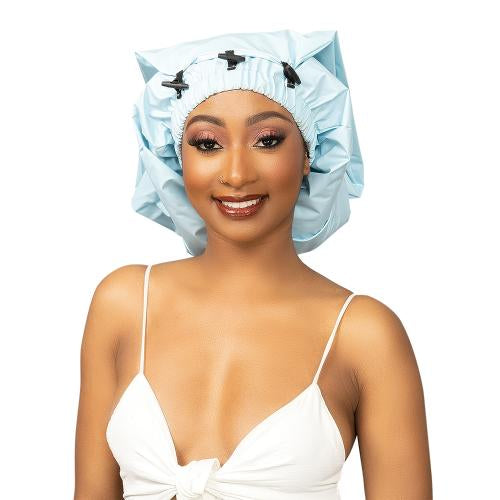 Esha Secure 3 Buttons Braid Shower Cap Light